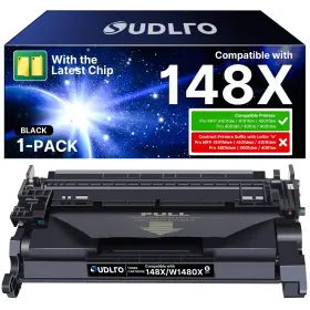 Sudlto B0g8gyd6sr 148x Toner Cartridge With Chip Replacement For Hp Laserjet Pro 4001 Series Black