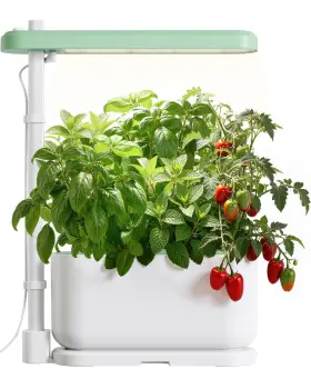 Hgs08-1cb Suncoze Hydroponics Growing System Kit With 3 Pods Full Spectrum Led Gro