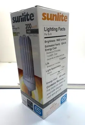 Cfl200 Sunlite Cfl200/50/mog Sl200/50k/mog 200-watt Super High-wattage Spiral Bulb #3