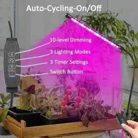 Gld-b009 Supretop Clip On Grow Light For Indoor Plants Full Spectrum Led Plant 4 Lamps Blue And Red #3
