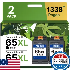 B0bz4g2hzp Teckkin 65xl Black Ink Cartridge Replacement For Hp Deskjet Envy 3700 5000 2600