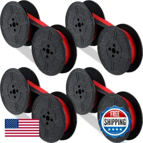 Tenare B08xm8887w 4 Pairs Universal Typewriter Ribbon Red/black For Vintage Manual Typewriters