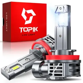 Tk7-ii Topik H11 Led Bulbs 32 000lm 800% Brighter 6500k Cool White Anti-flicker 5