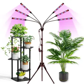 Yh001 Tsaiyesen Grow Lights For Indoor Plants Full Spectrum With Stand And Timer Red Blue W