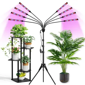 Yh0011 Tsaiyesen Grow Lights For Indoor Plants Full Spectrum With Stand And Timer Red Blue W