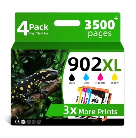 B0d93xmjgg Ubinki 902xl Ink Cartridges For Hp Black And Color Combo Pack - Hp902xl Compatible