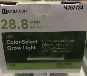 Utilitech 194780210336 Inch New Led Grow Light Non Linkable Color Select #2
