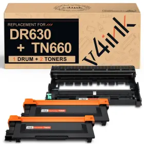 Mfc-l2700dw V4ink B0b24wdsbh Dr-630 Drum Tn-660 Toner For Brother Dcp-l2520dw Hl-l2360dw