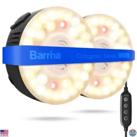 Og09-b9t Visit The Barrina Store Orbgrow Og09 18w Puck Grow Light With Timer 660nm Red Leds 2-pack