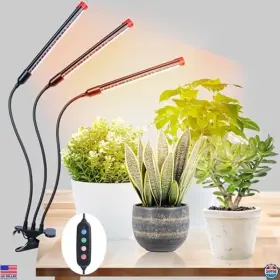 Jz03-1-global Visit The Frgrow Store Ultimate Clip Grow Lights With Timer - Full Spectrum 27w Indoor Plant Lamps