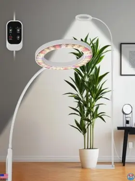G462pro Visit The Glowrium Store 24w Full Spectrum Led Grow Light - Adjustable Height Dimming Timer
