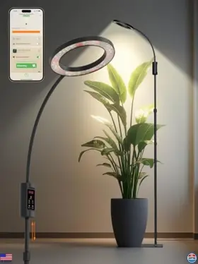 Gc038 Visit The Glowrium Store 24w Full Spectrum Led Grow Light For Indoor Plants - Smart Timer And Adjustable