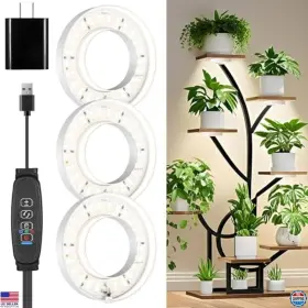 Hyustshxd-03-w Visit The Hywyimlait Store 3-head White Halo Led Grow Lights - Full Spectrum 3000k/6000k Timer And Dimmable