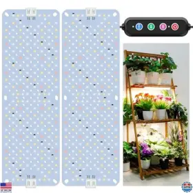 Pgl-w-2ps Visit The Lpmzmbl Store 2-pack 24w Ultra-slim Full Spectrum Led Grow Lights With Timer And Daisy Chain