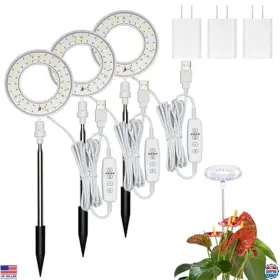 Rdt-gl-003p Visit The Rodinto Store Indoor Plant Grow Lights - Full Spectrum 48 Led Set 5 Brightness Levels Timer