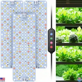 Visit The Sdovuerc Store Zh Spanel03 36w Full Spectrum Grow Lights For Indoor Plants 192 Leds Timer Pack Of 3
