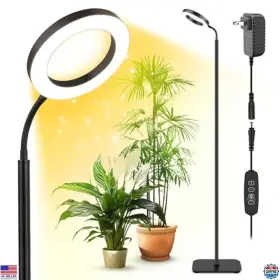 Visit The Vsoke Store 24ringblav 20w Full Spectrum Led Grow Light - Adjustable With Timer And 10 Dimming Levels