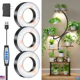 Bl-d30a Visit The Wiaxulay Store Indoor Plant Grow Lights - 144 Leds Full Spectrum Tri-head Timer