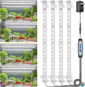 Bl-t40b Visit The Wiaxulay Store Indoor Plant Grow Lights - Full Spectrum 6000k Led Strips With Timer