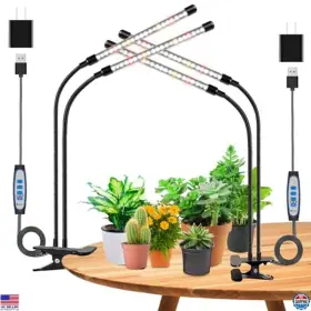 Bl-j20a Visit The Wolezek Store 2-pack Led Grow Lights - 6000k Full Spectrum Clip Auto Timer 3 Modes
