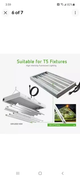 Vivosun 742920469870 T5 Grow Light Bulbs 2 Ft 24w 6500k Ho Fluorescent Tubes 5-pc #3