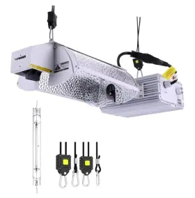 H1-1000cs3w-gbh Vivosun 1000w Double Ended Grow Light Fixture Ballast 120/240v 3-mode Rope Hang