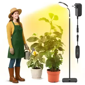 Vsoke 767461656473 Grow Light For Indoor Plant 20w Full Spectrum Round Growing Warm Lights 10 D
