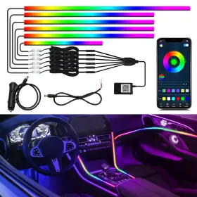B0b63ck42r Webupar Dreamcolor 6-in-1 Car Led Strip Lights App Control Rgb Neon 213 Modes