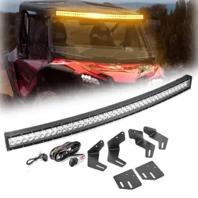 80ws10102402 Weisen 42 Inch 240w Amber And White Led Curved Light Bar Compatible With Honda Talo