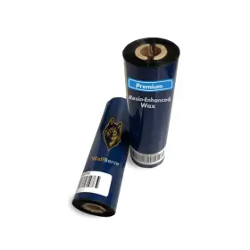 B0dhyqnrpw Wolfbarco 24 Rolls 4.33 Inch X243ft Black Resin-enhanced Wax Ribbons For Zebra