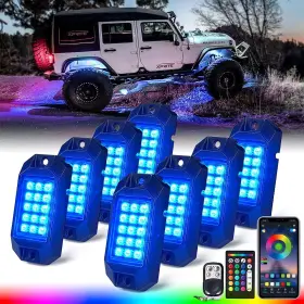 B09h33h5yh Xprite Rgb Bluetooth Rock Lights Kit - Multicolor Neon Underglow For Car Truck A