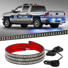 B0cyby3z7z Xridonsen 60 Inch Blue White Emergency Lights Strip 360 Led Truck Tailgate Rear