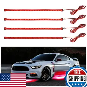 B00mn9xyig Ym E-bright 30cm Waterproof Red Led Strip Lights For Car Motorcycle Vehicle Deco