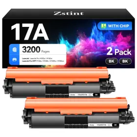 B0dmvq7kks Zstint 17a Black Toner Cartridge 2-pack High Yield With Chip Replacement For Hp Cf2