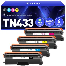 B0f4xvf3zg Zstint Tn433 Toner Cartridge 4-pack Compatible Replacement For Brother Tn-433 Tn431 Tn4