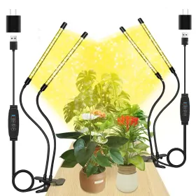 Lgl-2p Zyzykeji Led Grow Lights 2 Packs Heads Full Spectrum Plant Light With C... Fast Ship