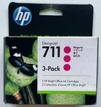 Genuine Hp 711 3-PACK Magenta Designjet Ink Cartridges CZ135A Sealed Exp 9/21. Fixed Price $19.99.