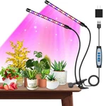 Garpsen Grow Lights For Indoor Plants, (1 PACK)2 Arms, Red/blue/warm White. Fixed Price $25.59.