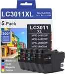 5-PACK LC3011 Xl Ink Cartridges For Brother MFC-J497DW MFC-J491DW & More. Fixed Price $88.51.