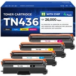 TN436 Toner Cartridge Set 4-PACK Printer Replacement Compatible For Brother TN-4. Fixed Price $53.51.