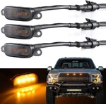 Boigoo Front Grille Light Compatible With Ford F150 Yellow - Smoked Lens. Fixed Price $37.32.