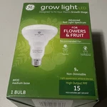Ge BR30 Led Grow Light Bulb 9 Watt, Flowers Fruits Medium Base. Fixed Price $13.18.