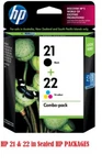 New Hp 21 Black C9351A & 22 Color C9352A Combo Ink Cartridge For Printer Oem. Fixed Price $48.99.