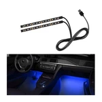 Sylvil Car Strip Light, 24 Rgb Neon Interior Led, Usb Port, Blue. Fixed Price $13.35.