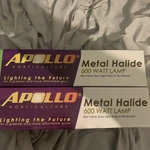 2 Apollo Horticulture Metal Halide Watt Lamp Ah BULB-MH-600 Green House. Fixed Price $22.99.