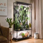Bstrip Plant Cabinet With Pegboard, 3 Tier Shelf Grow Light, Metal.... Fixed Price $232.61.