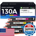 130A Toner Cartridge Set 4PK Black Cyan Yellow Magenta High Yield Replacement. Fixed Price $59.55.