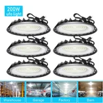 6 Pcs 200W Ufo Led High Bay Light Commercial Industrial Warehouse Factory. Fixed Price $109.77.