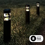 Solar Lights Outdoor Waterproof 8-PACK 15.4 Bollard Pathway Led. Fixed Price $82.49.