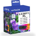 Manneres LC3011XL Ink Cartridges Bk/c/m/y High Yield 4-PACK LC3011BK LC3011C. Fixed Price $72.27.